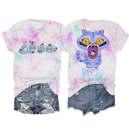Derpy Tiger Kpop Demon Hunters Manga Tee – Perfect for K-pop and Anime Fans