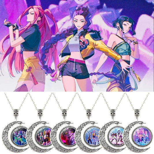 Kpop Demon Hunter Necklace – Huntrix Anime Movie Jewelry for Fans