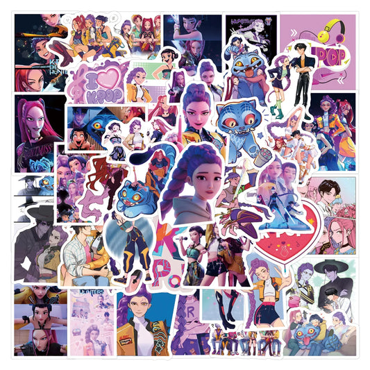 Kpop Demon Hunters Stickers – Kawaii Cartoon Decals for Decoration