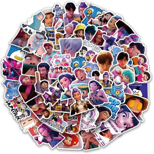 Kpop Movie Demon Hunters Stickers – 55pcs Waterproof Collection