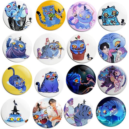 Cute Kpop Movie Demon Hunters Anime Derpy Tiger Pin – Adorable Accessory for Fans