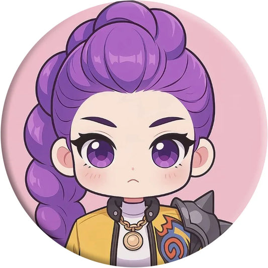 Kpop Demon Hunters Anime Badge – Stylish Tinplate Button Brooch Pins for Fans