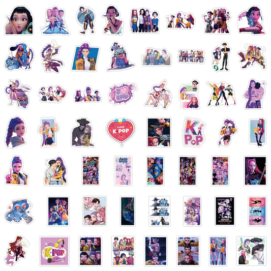 Kpop Demon Hunters Stickers – Kawaii Cartoon Decals for Decoration