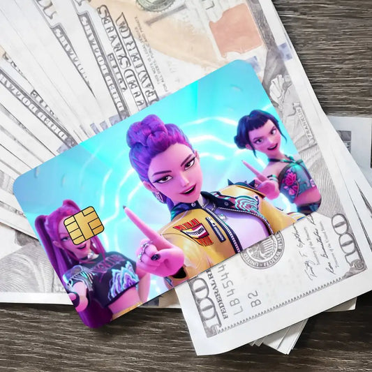 Movie KPop Demon Hunters Credit Card Stickers – Waterproof Film Skin Cover