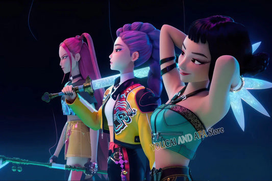KPop Demon Hunters Girls Poster – Canvas Wall Art for Fans &amp; Home Decor
