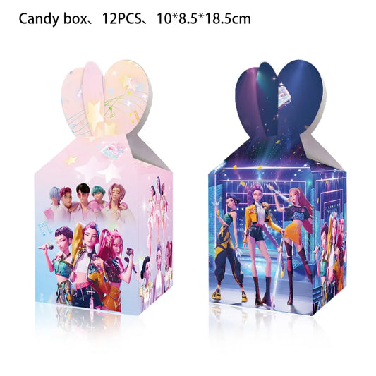 Demon Hunters Birthday Party Decor Set – Kpop Anime Celebration Supplies