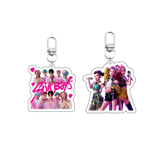 Kpop Demon Hunters Huntrix Saja Boys Acrylic Keychains – Must-Have Accessories for Fans