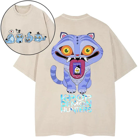 Derpy Tiger Kpop Demon Hunters Shirts – Trendy Anime Tees for Women