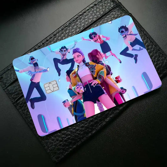KPop Demon Hunters Anime Sticker Film Skin Cover for Cards
